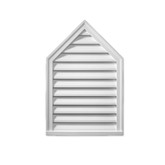 18 Inch x 24 Inch x 2 Inch Polyurethane Decorative Peaked Louver Gable Grill Vent