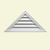 64 Inch x 26-1/2 Inch x 2 Inch Polyurethane Decorative Triangle Louver Gable Grill Vent
