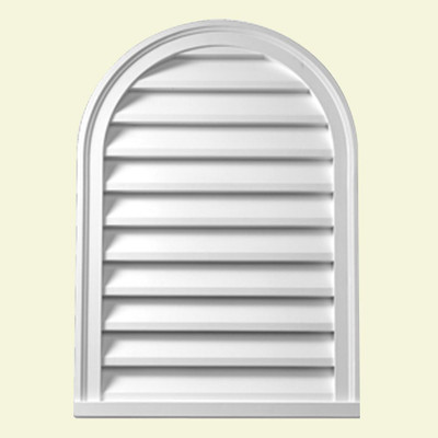 12 Inch x 24 Inch x 2 Inch Polyurethane Decorative Cathedral Louver Gable Grill Vent