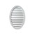 12 Inch x 24 Inch x 1-5/8 Inch Polyurethane Functional Oval Vertical Louver Gable Grill Vent