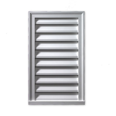 16 Inch x 36 Inch x 2 Inch Polyurethane Functional Vertical Louver Gable Grill Vent
