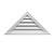 48 Inch x 10 Inch x 2 Inch Polyurethane Decorative Triangle Louver Gable Grill Vent
