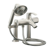 Symbol Bath Faucet With Handshower In Vibrant Brushed Nickel