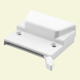 Low Profile Sash Lock with Keeper, White