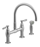 Parq Deck-Mount Kitchen Faucets With Spray In Vibrant Stainless