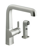 Evoke Single Control Kitchen Sink Faucet With Sidespray In Vibrant Stainless