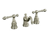 Iv Georges Brass Widespread Lavatory Faucet With Lever Handles In Vibrant Brushed Nickel