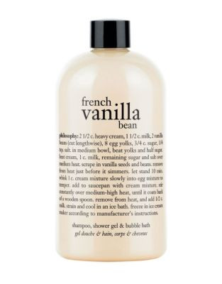 Philosophy french vanilla bean shampoo shower gel and bubble bath
