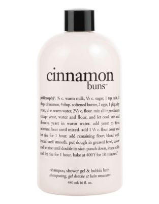 Philosophy cinnamon buns shampoo shower gel and bubble bath - 16 OUNCES