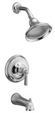 Bancroft Rite-Temp Pressure-Balancing Bath And Shower Faucet Trim, Valve Not Included In Polished Chrome