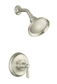 Bancroft Rite-Temp Pressure-Balancing Shower Faucet Trim, Valve Not Included In Vibrant Brushed Nickel