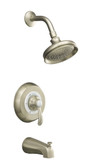 Fairfax Rite-Temp Pressure-Balancing Bath And Shower Faucet Trim, Valve Not Included In Vibrant Brushed Nickel