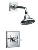 Pinstripe Pure Rite-Temp Pressure-Balancing Shower Faucet Trim, Valve Not Included In Polished Chrome