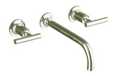 Purist Two-Handle Wall-Mount Lavatory Faucet Trim, Valve Not Included In Vibrant Polished Nickel