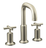 PuristDeck-Mount High-Flow Bath Faucet Trim, Valve Not Included In Vibrant Brushed Nickel