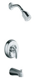 Coralais Bath And Shower Mixing Valve Faucet Trim, Valve Not Included In Polished Chrome
