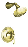 Finial Traditional Rite-Temp Pressure-Balancing Shower Faucet Trim, Valve Not Included In Vibrant French Gold