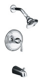 Devonshire Rite-Temp Pressure-Balancing Bath And Shower Faucet Trim, Valve Not Included In Polished Chrome