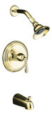 Devonshire Rite-Temp Pressure-Balancing Bath And Shower Faucet Trim, Valve Not Included In Vibrant Polished Brass