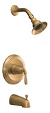 Devonshire Rite-Temp Pressure-Balancing Bath And Shower Faucet Trim, Valve Not Included In Vibrant Brushed Bronze