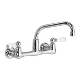 Heritage 2-Handle Wall-Mount Kitchen Faucet in Polished Chrome