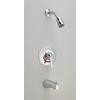 Colony Soft Bath and Shower Trim Kit with Flo-Wise Water Saving Showerhead in Satin-Nickel