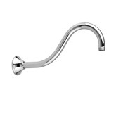 12 Inch Wall Mount Shepherd's Crook Shower Arm in Polished Chrome