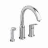 Arch Single-Handle Side Sprayer Kitchen Faucet in Stainless Steel