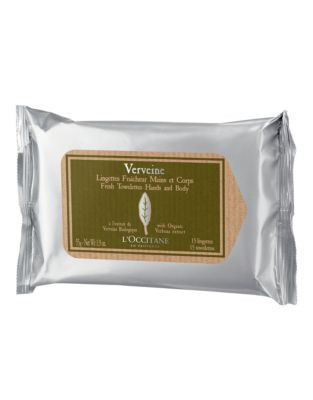 L Occitane 15-Pack Verbena Fresh Towelettes - 2 ML