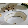 Flight Of Fancy(Tm) Gold Design On Caxton Undercounter Lavatory in White
