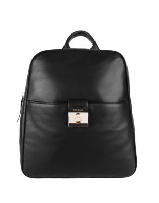 Cole Haan Leather Back Pack - BLACK