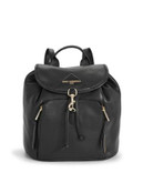 Karl Lagerfeld Jourdan Pebbled Leather Backpack - BLACK