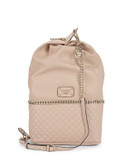Guess Latisha Quilted Sling Bag - ALMOND