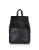 Topshop Brightside Leather Ponyhair Backpack - BLACK