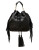 B Brian Atwood Ella Textured Leather Drawstring Bucket Bag - BLACK