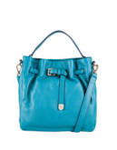 Cole Haan Expanded Leather Bucket Bag - TEAL