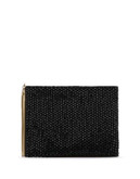 Reiss Embellished Bead Envelope Clutch - BLACK