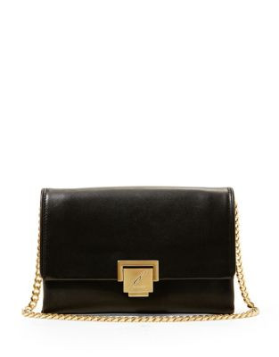 B Brian Atwood Loren Leather Handbag - BLACK