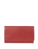 Derek Alexander Large Multi-Pocket Leather Clutch - RED