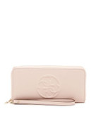 Guess Korry Large Zip Around Clutch - CAMEO