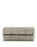 Reiss Beaded Clutch with Chain Strap - SILVER