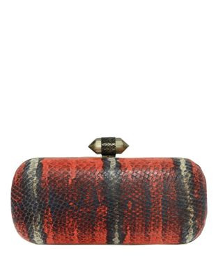 House Of Harlow 1960 Adele Snake Clutch - CORAL