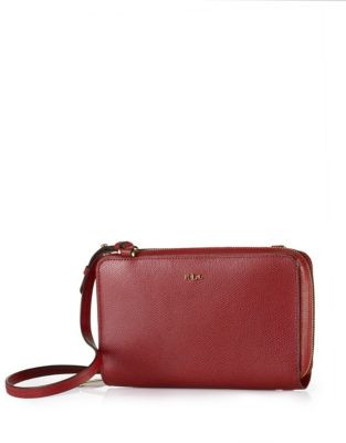 Lauren Ralph Lauren Whitby Leather Pocket Shopper - RED