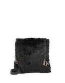 Diane Von Furstenberg Voyage Fur Crossbody Bag - BLACK