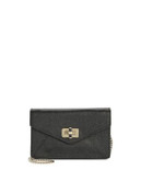 Diane Von Furstenberg Caviar Leather Crossbody Bag - BLACK