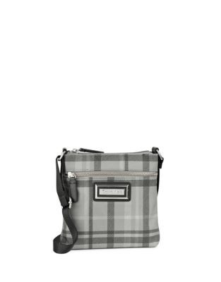 Calvin Klein Belfast Crossbody Mini Zip Bag - GREY PLAID