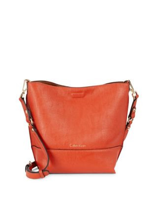 Calvin Klein Reversible Crossbody Bag - ORANGE/LUGGAGE