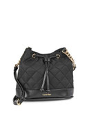 Calvin Klein Florence Quilted Crossbody Bag - BLACK/GOLD