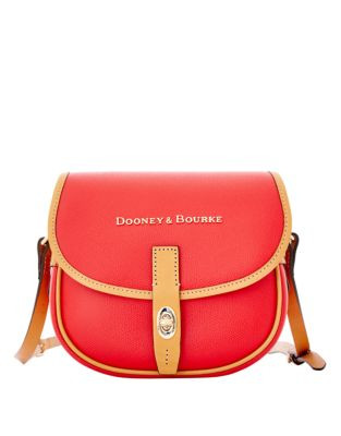 Dooney & Bourke Leather Turnlock Crossbody - BORDEAUX