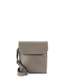 Kenneth Cole Saffiano Leather Crossbody Bag - CHARCOAL